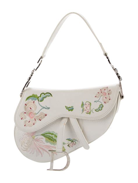 dior saddle flower|Dior Vintage Flowers Saddle Pouch .